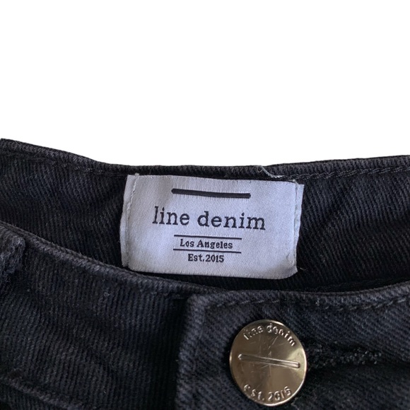 BLACK DESTROYED HIGH-WAIST SHORTS - Picture 10 of 10